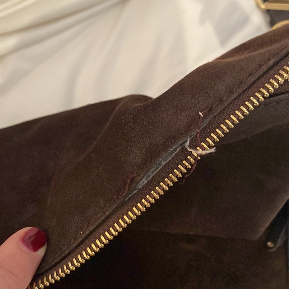 Michael Kors chocolate brown suede bag. Used a handful of times . - Picture 2 of 3